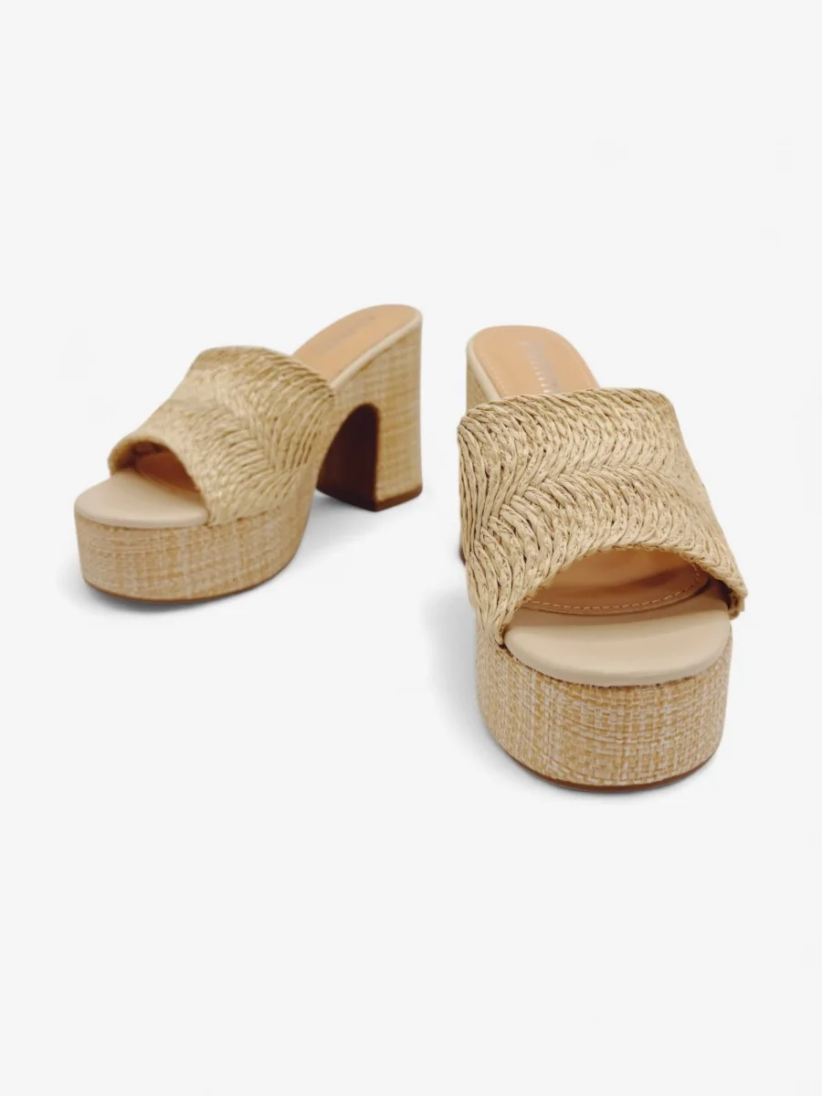 Sandalias con Tacón Fratta Beige