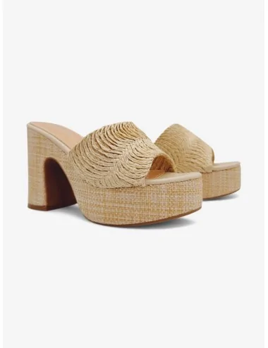 Sandalias con Tacón Fratta Beige