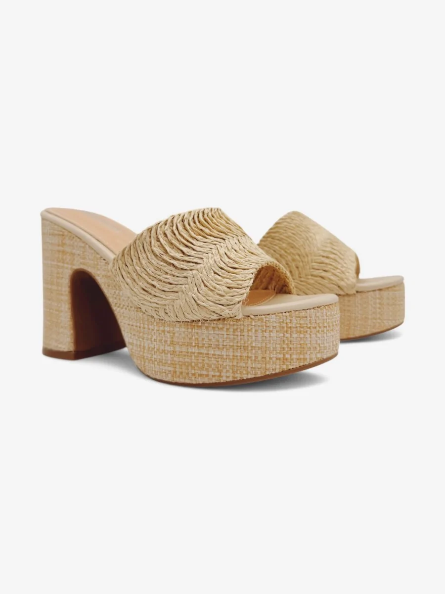 Sandalias con Tacón Fratta Beige