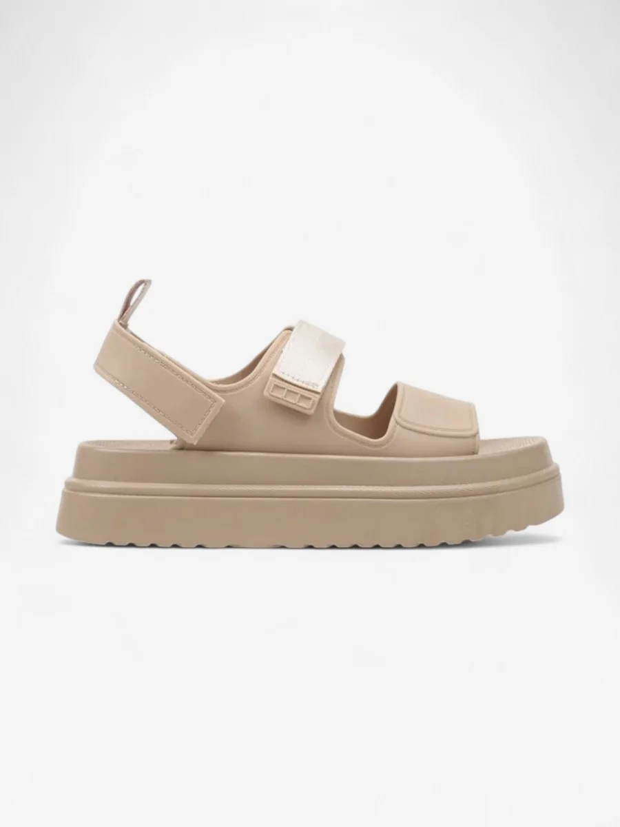 Sandalias Confort con Velcro Nevea Beige