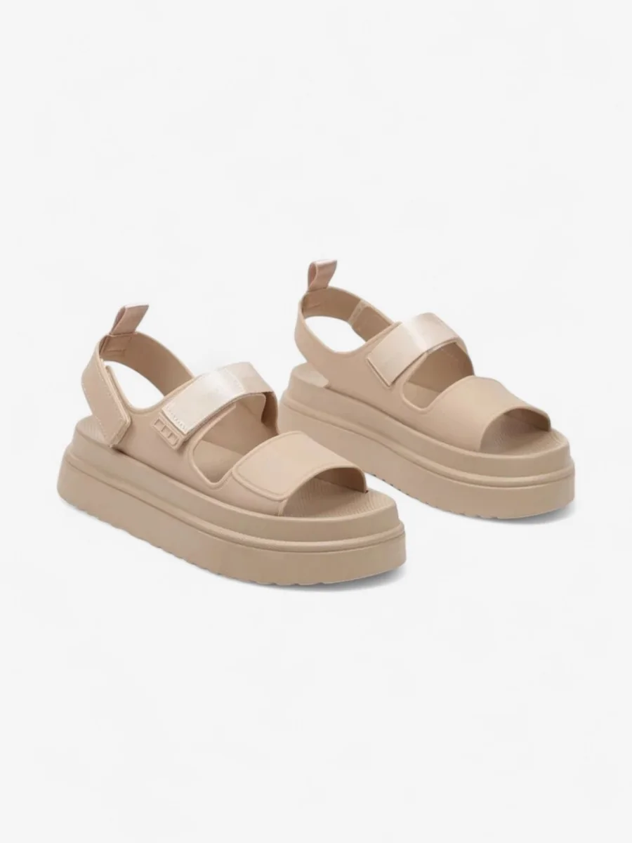 Sandalias Confort con Velcro Nevea Beige