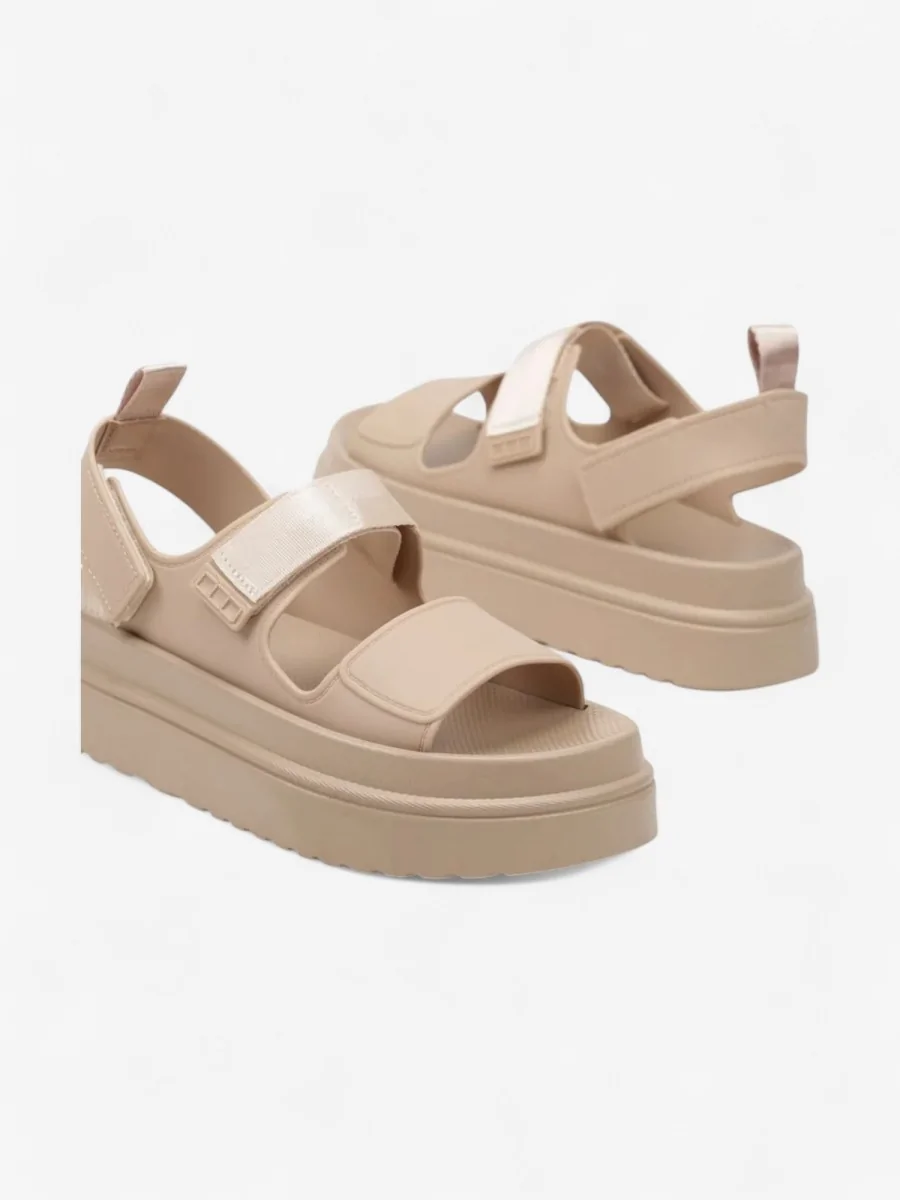 Sandalias Confort con Velcro Nevea Beige