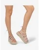 Sandalias con Cordones y Plataforma Maleo Beige