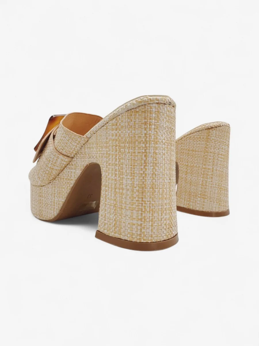 Sandalias con Tacón Alto Pula  Beige