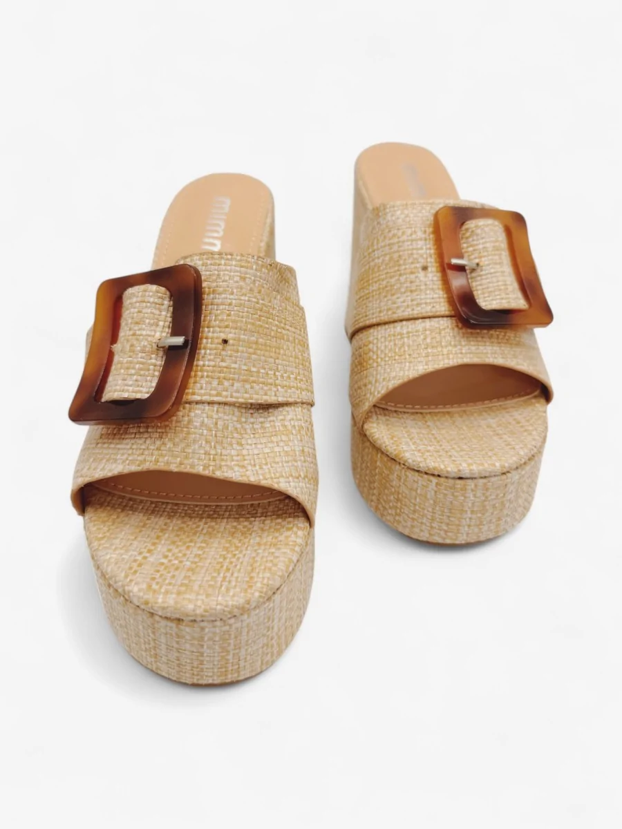 Sandalias con Tacón Alto Pula  Beige