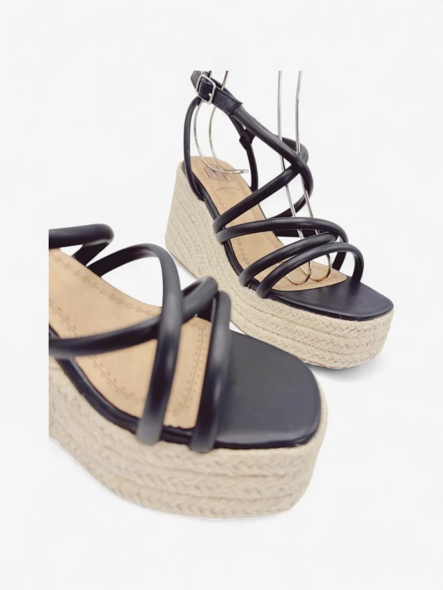 Sandalias con Tiras Cruzadas Chieri Noir