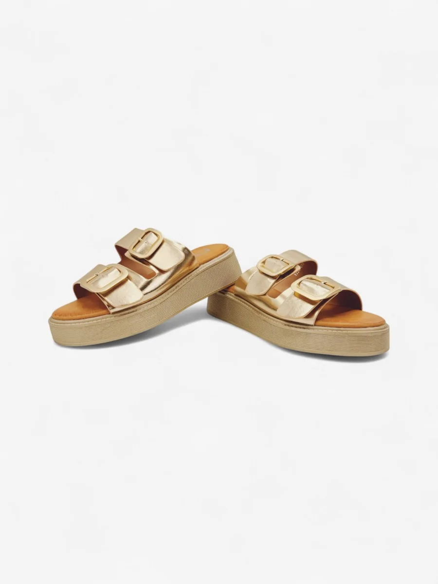 Sandalias con Plataforma y Hebillas Doradas Prizzi Gold