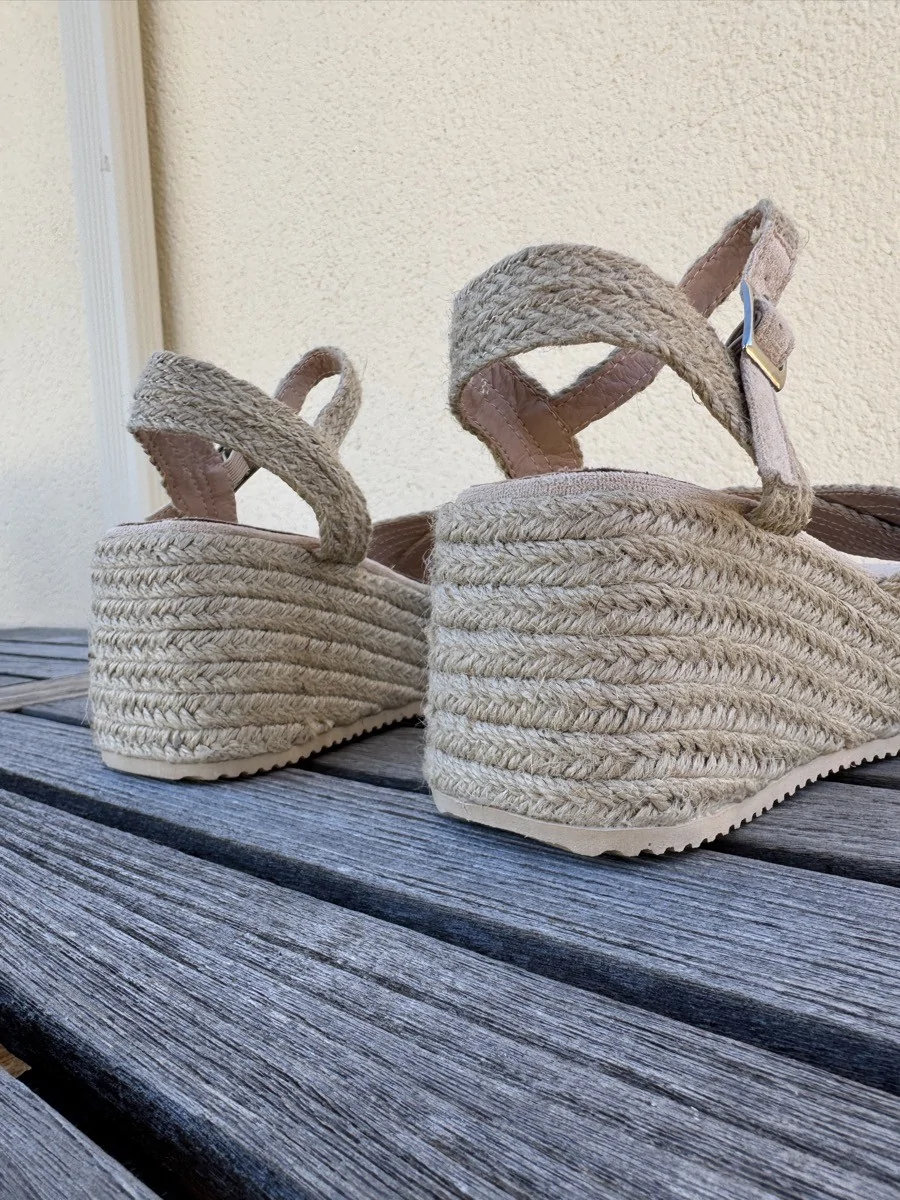 Sandalias con Plataforma Gares Beige