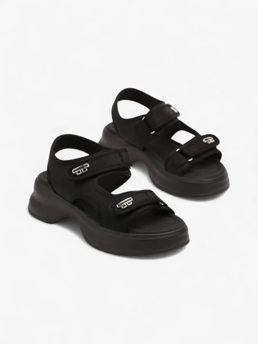 Sandalias Confort con Velcro Tatti Noir