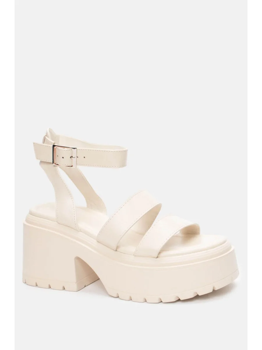 Sandalias con Plataforma Berri Beige