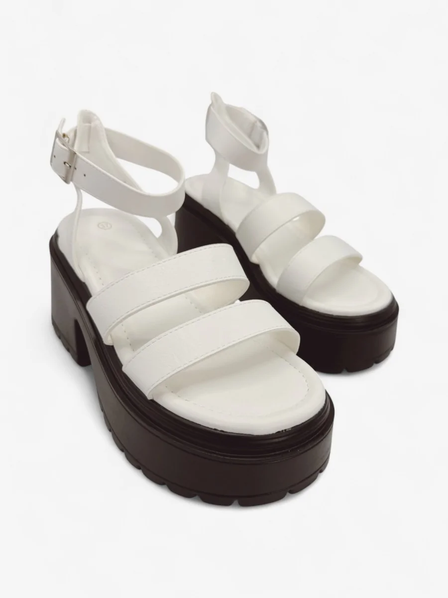 Sandalias con Plataforma Berri White