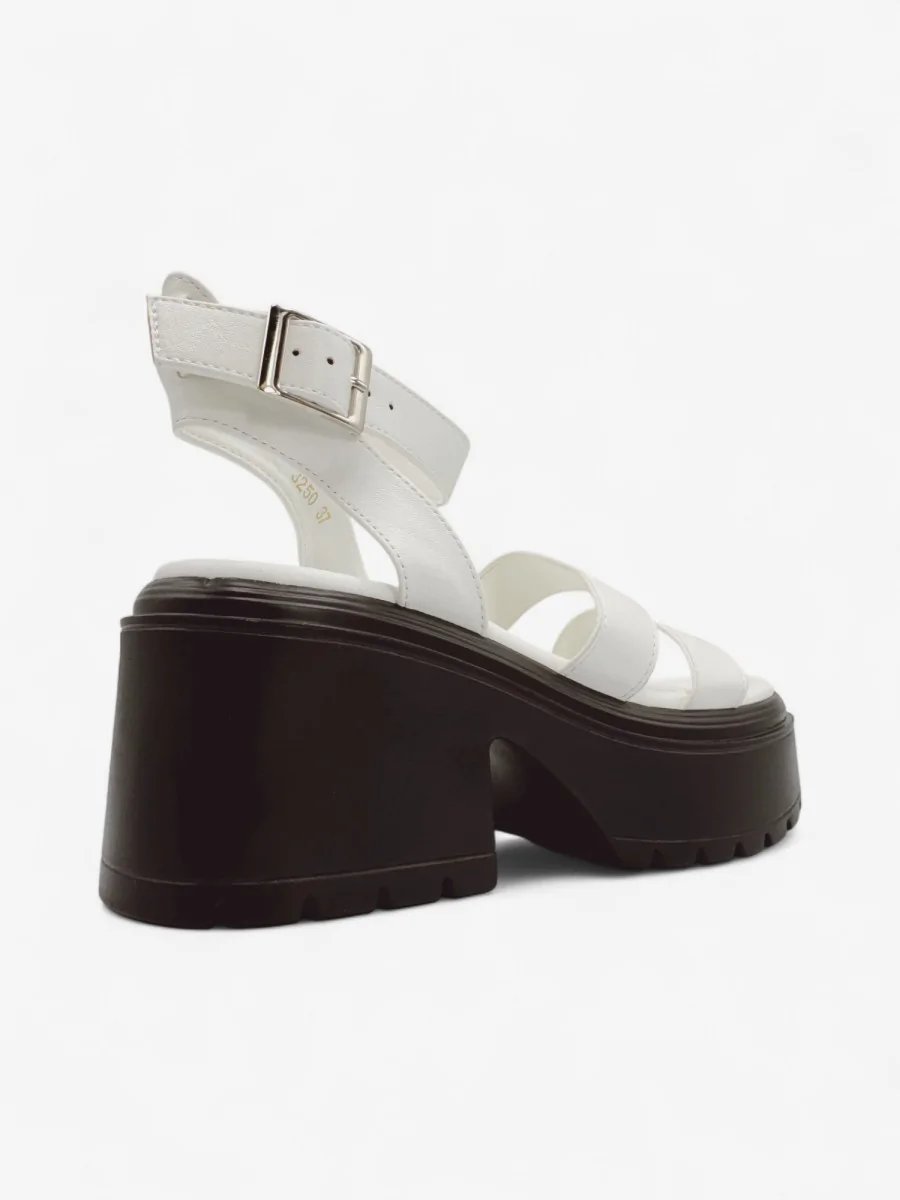 Sandalias con Plataforma Berri White
