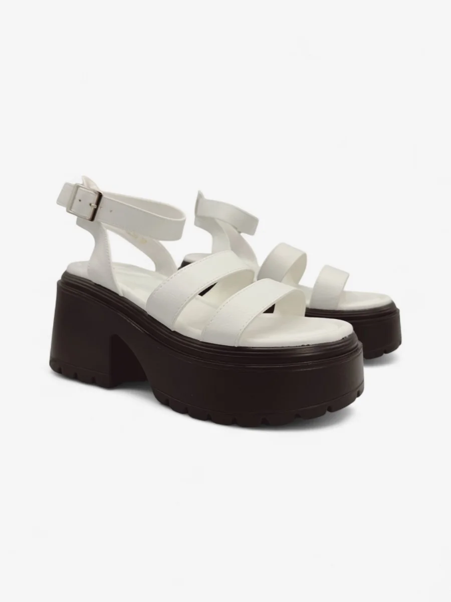 Sandalias con Plataforma Berri White