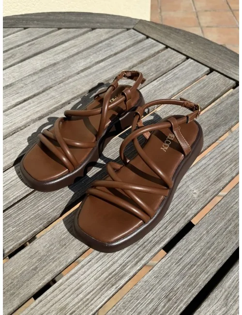 Sandalias planas con...