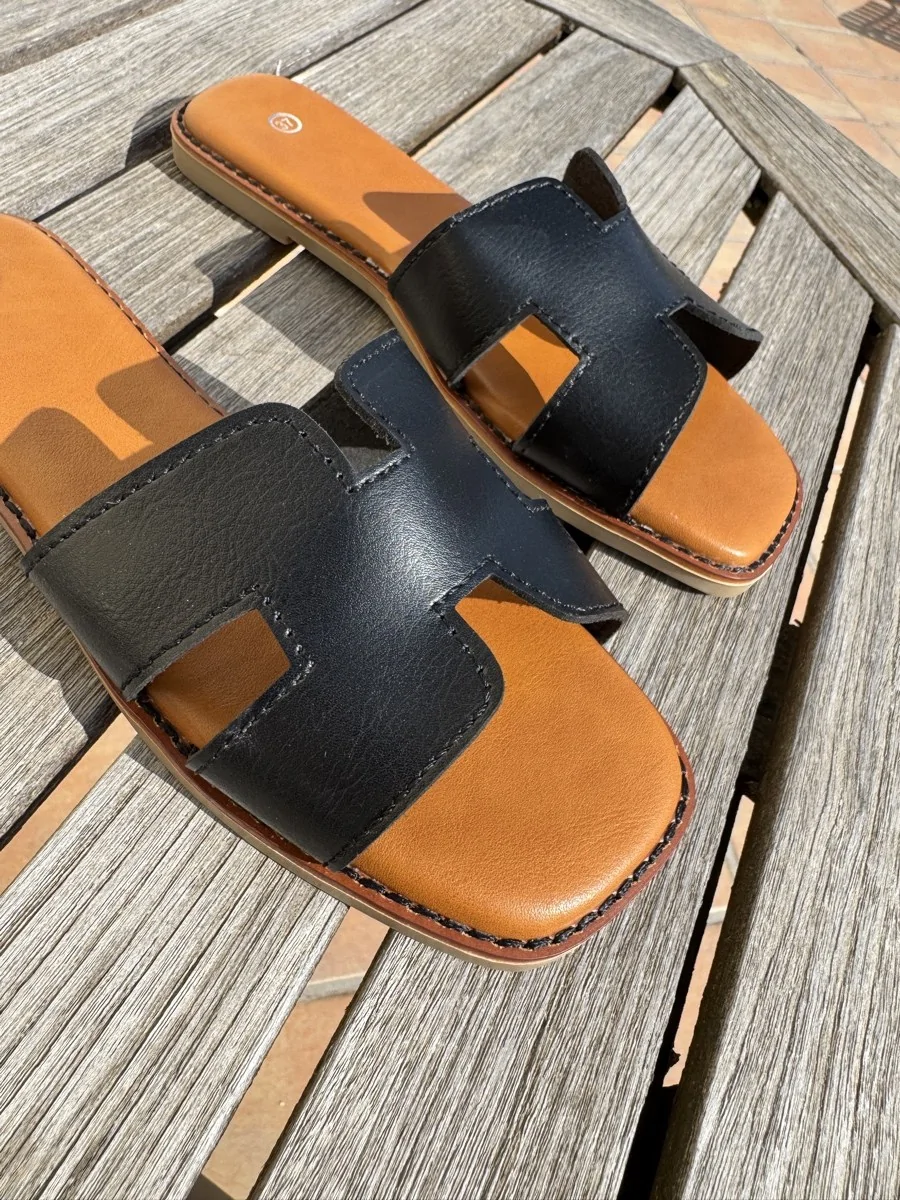 Sandalias Planas Pala Ache Noir