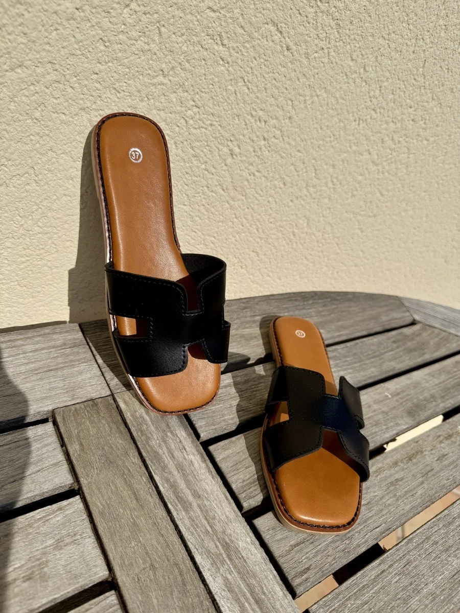 Sandalias Planas Pala Ache Noir