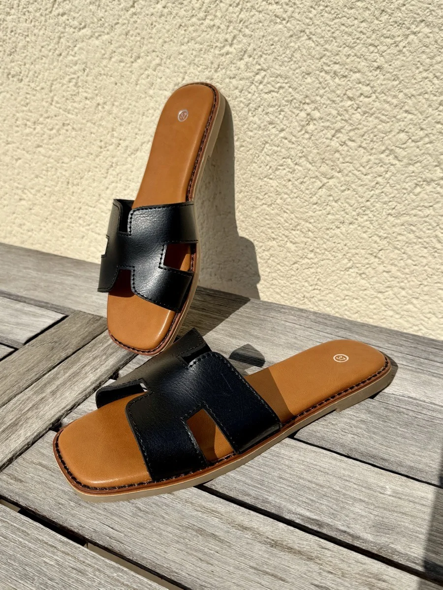 Sandalias Planas Pala Ache Noir