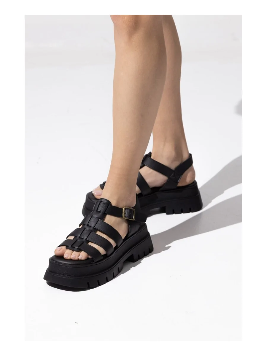 Sandalias con Tiras y Plataforma Maratta Noir