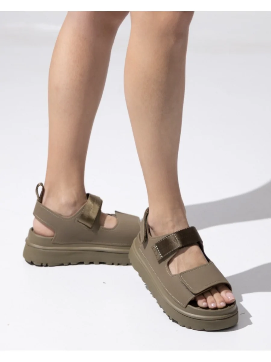 Sandalias con Plataforma y velcro Nevea Green