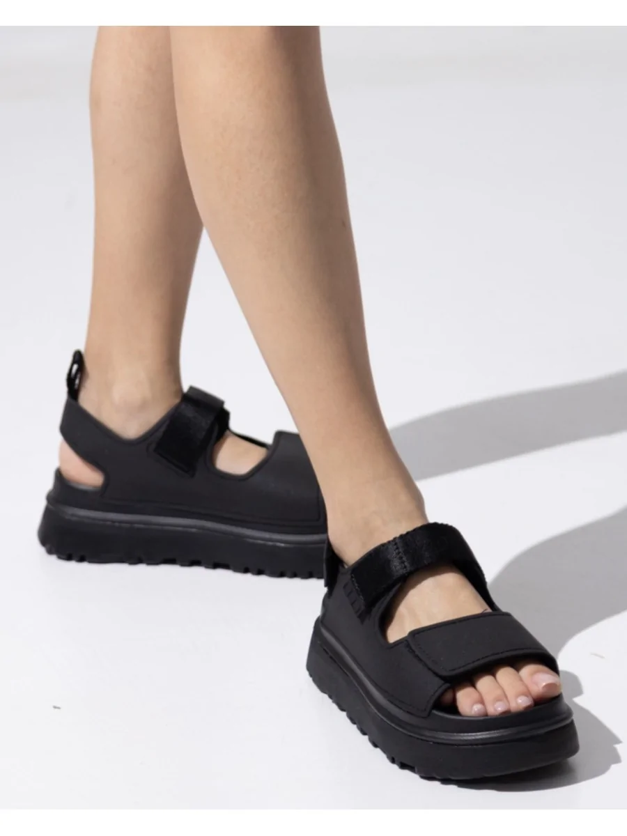 Sandalias con Plataforma y velcro Nevea Noir