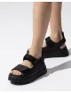 Sandalias con Plataforma y velcro Nevea Noir