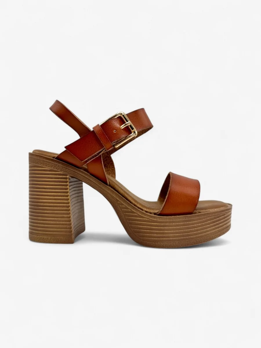 Sandalias con Tacon Vignali Camel