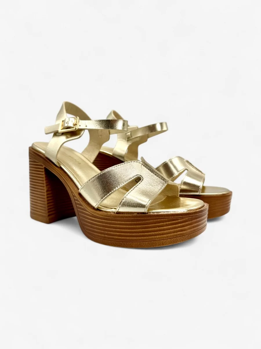 Sandalias con Tacon Greci Gold
