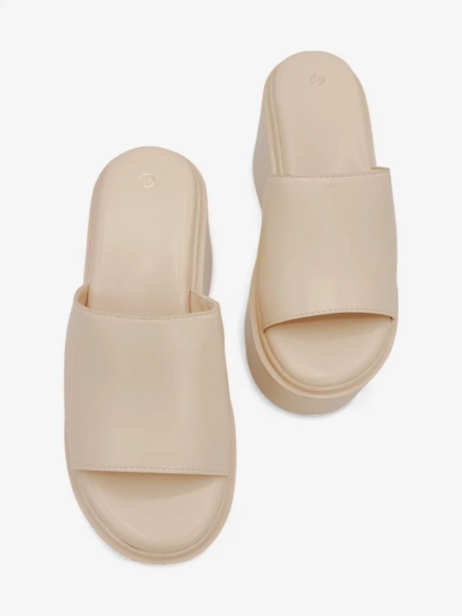 Sandalias Con Plataforma Torza Beige