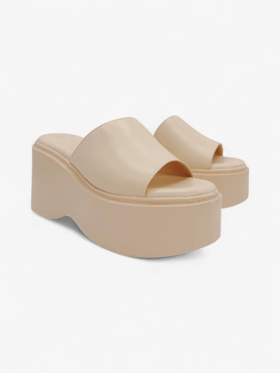 Sandalias Con Plataforma Torza Beige