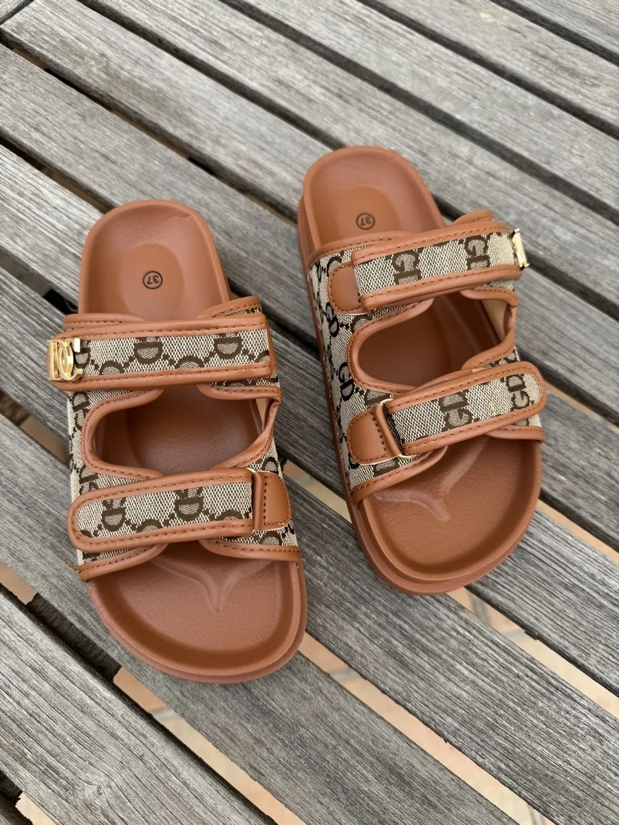 Sandalias con Plataforma Ischia Camel