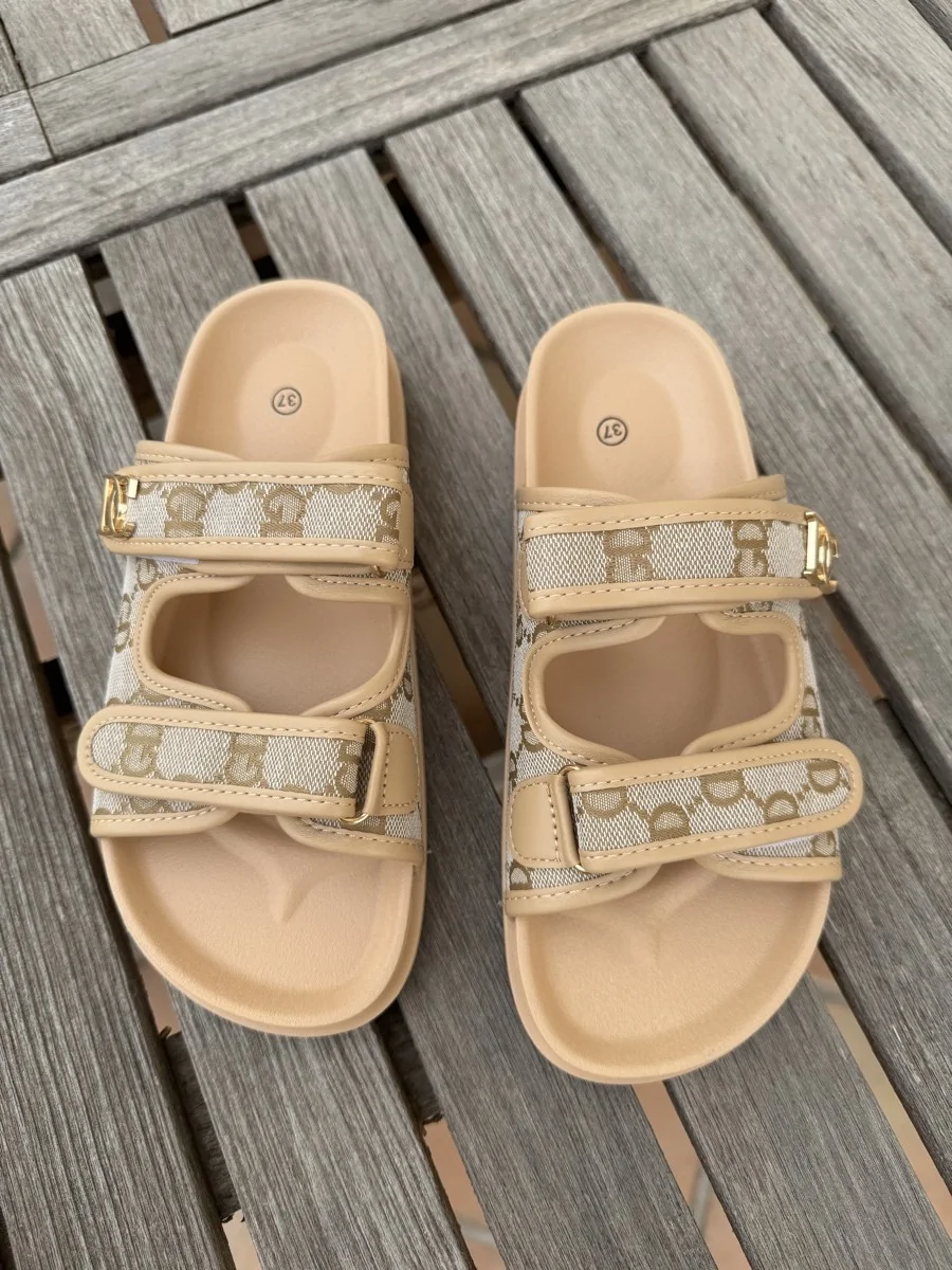 Sandalias con Plataforma Ischia Beige