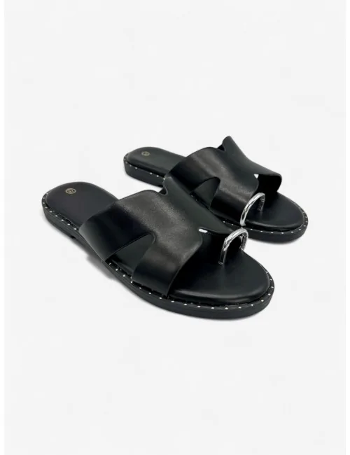 Sandalias Planas con anillo...