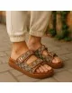 Sandalias con Plataforma Ischia Camel