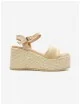 Sandalias con Cuña y Plataform de Esparto Aranova Beige