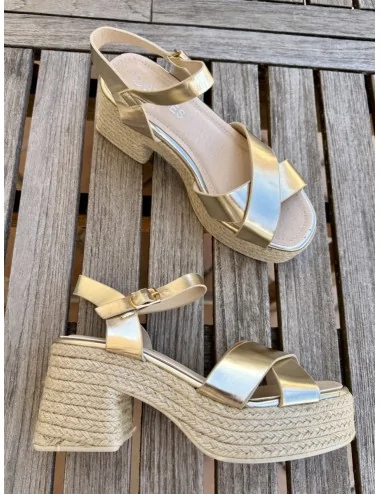 Sandalias con Tacón Grueso...