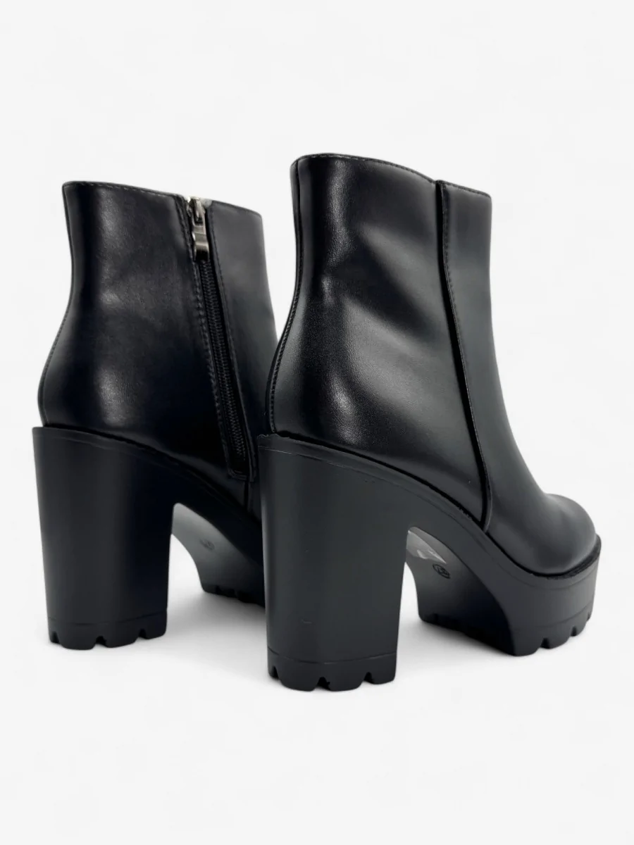 Botines con tacón y cremallera Sorana Noir
