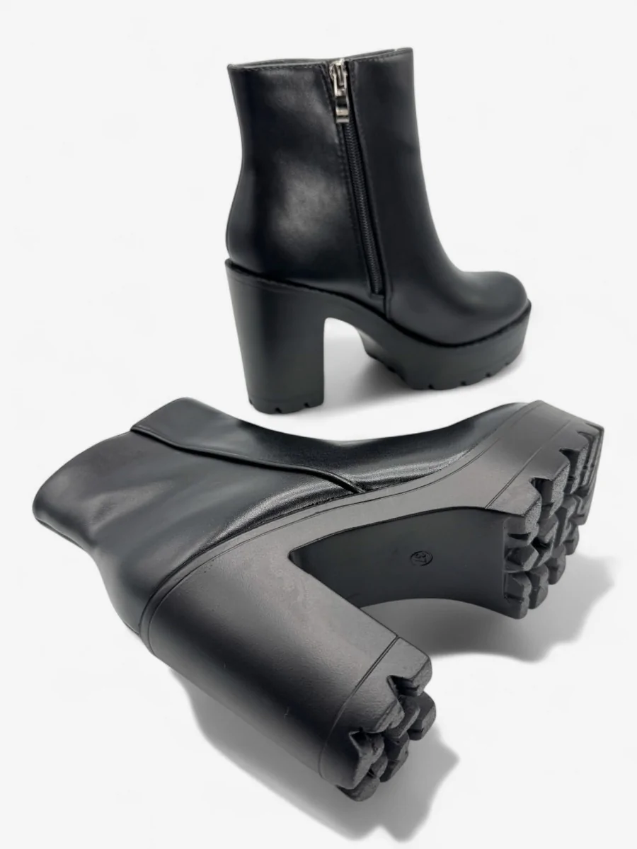 Botines con tacón y cremallera Sorana Noir