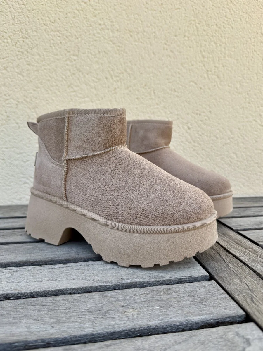 Botas de Nieve con Plataforma Caorso Khaki