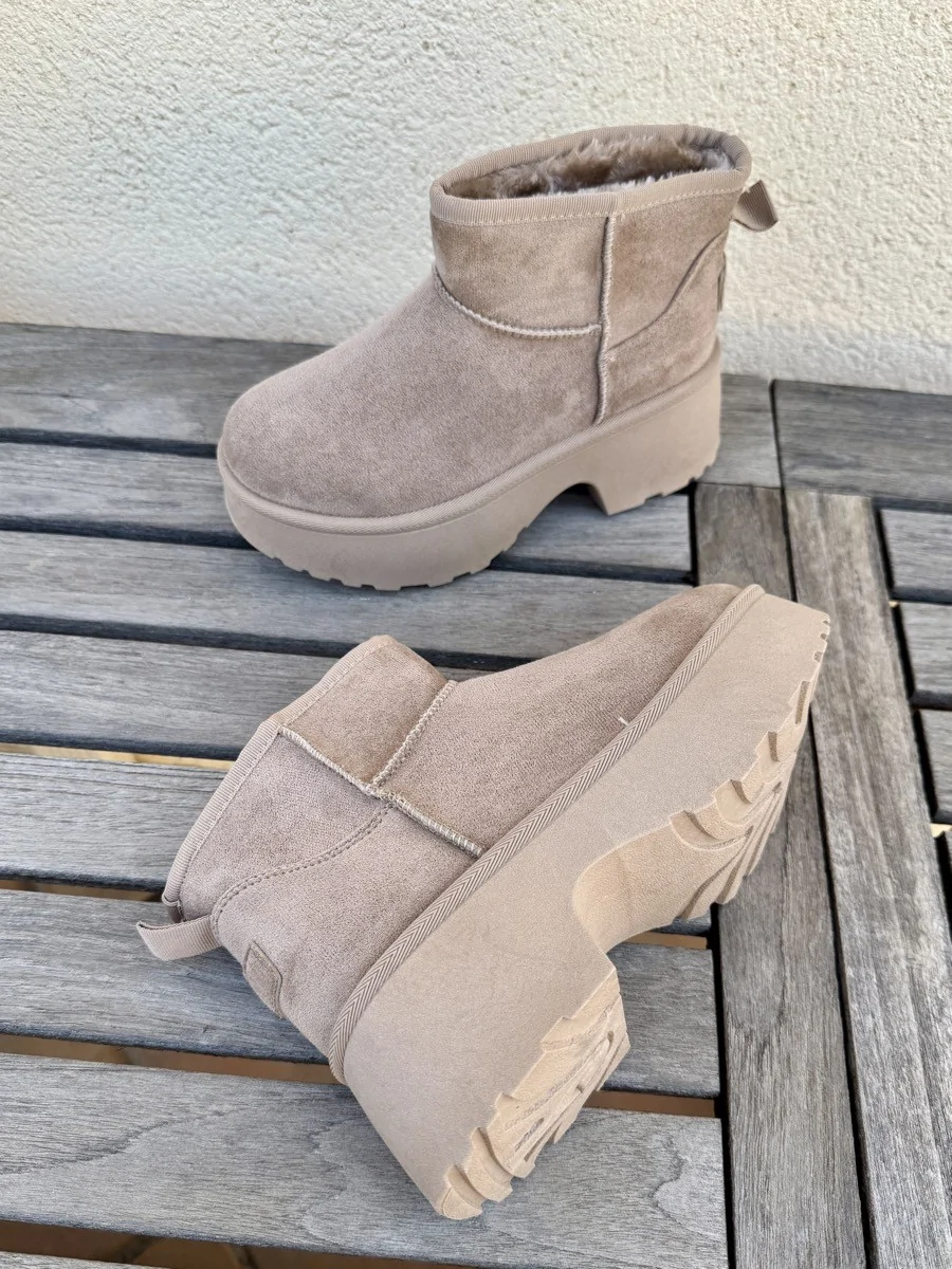 Botas de Nieve con Plataforma Caorso Khaki