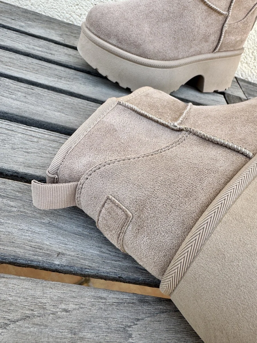 Botas de Nieve con Plataforma Caorso Khaki
