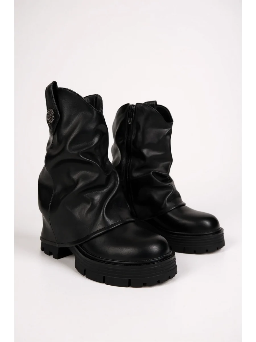 Botas Bikers con suela gruesa Alonte Noir
