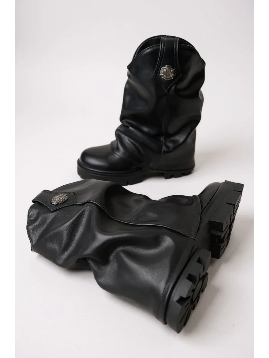 Botas Bikers con suela gruesa Alonte Noir