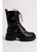 Botas Bikers con aplicaciones Plateadas Alseno Noir