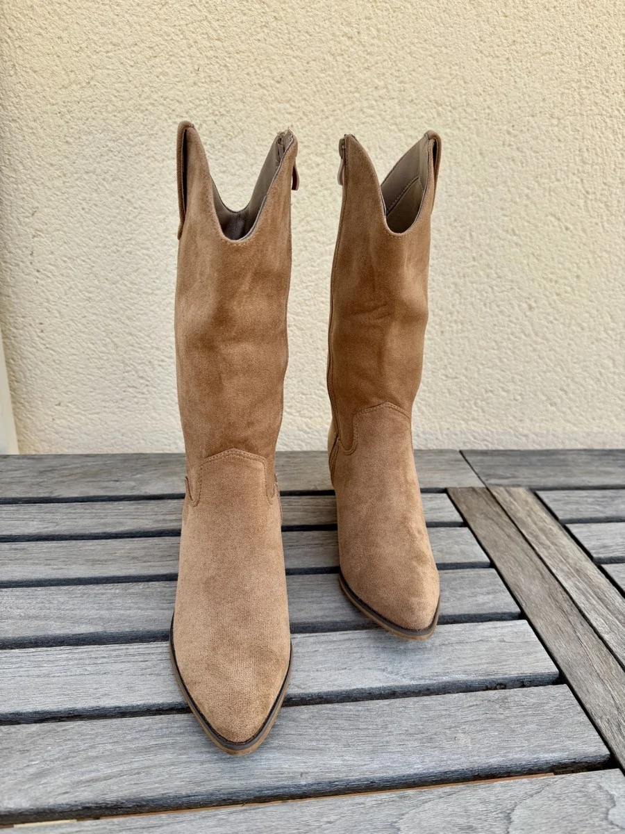 Botas Cowboy con tacón Mincio Khaki