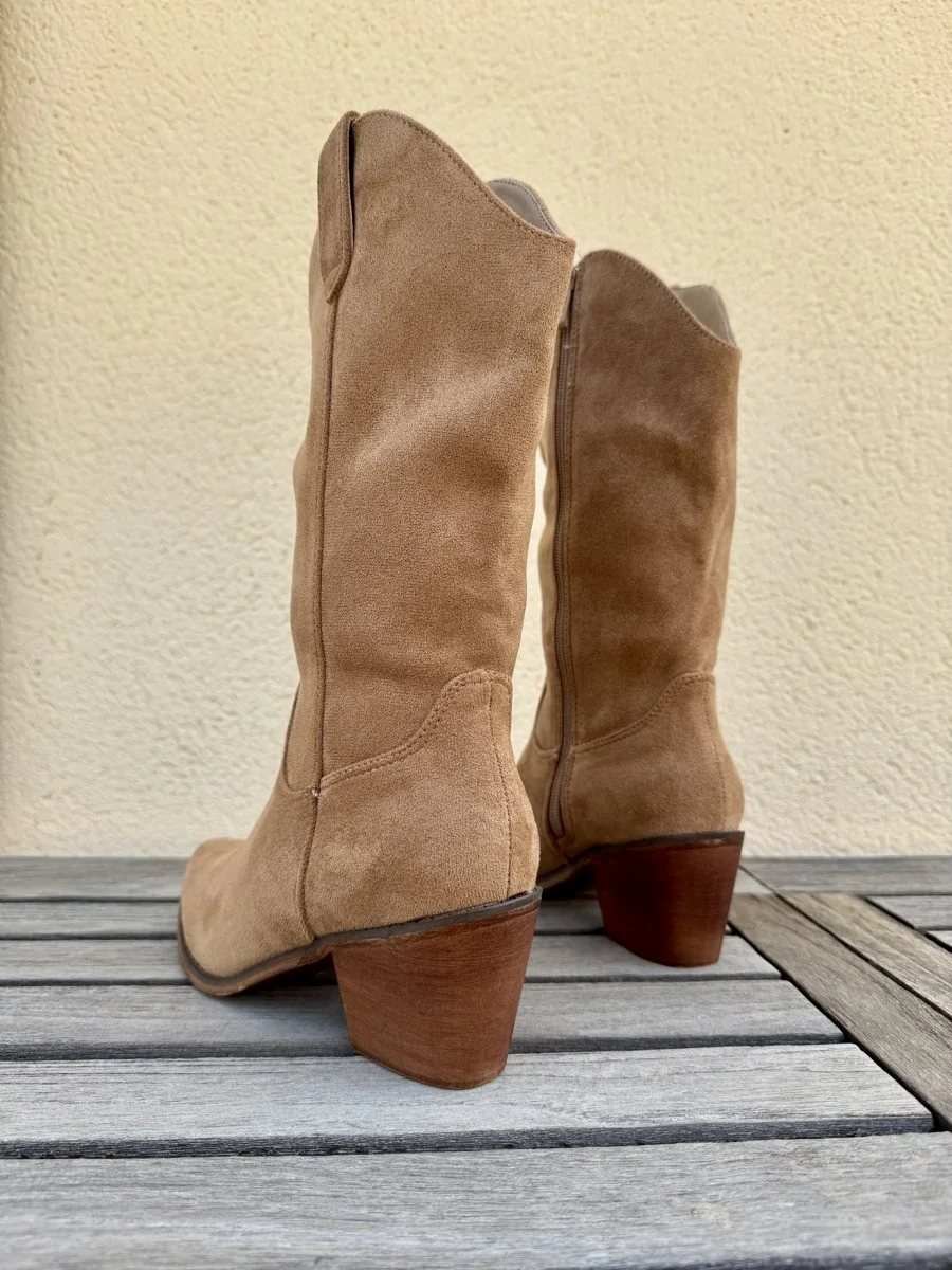 Botas Cowboy con tacón Mincio Khaki