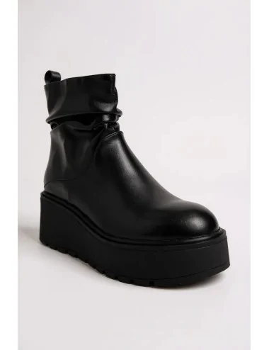 Botas con Plataforma Leno Noir