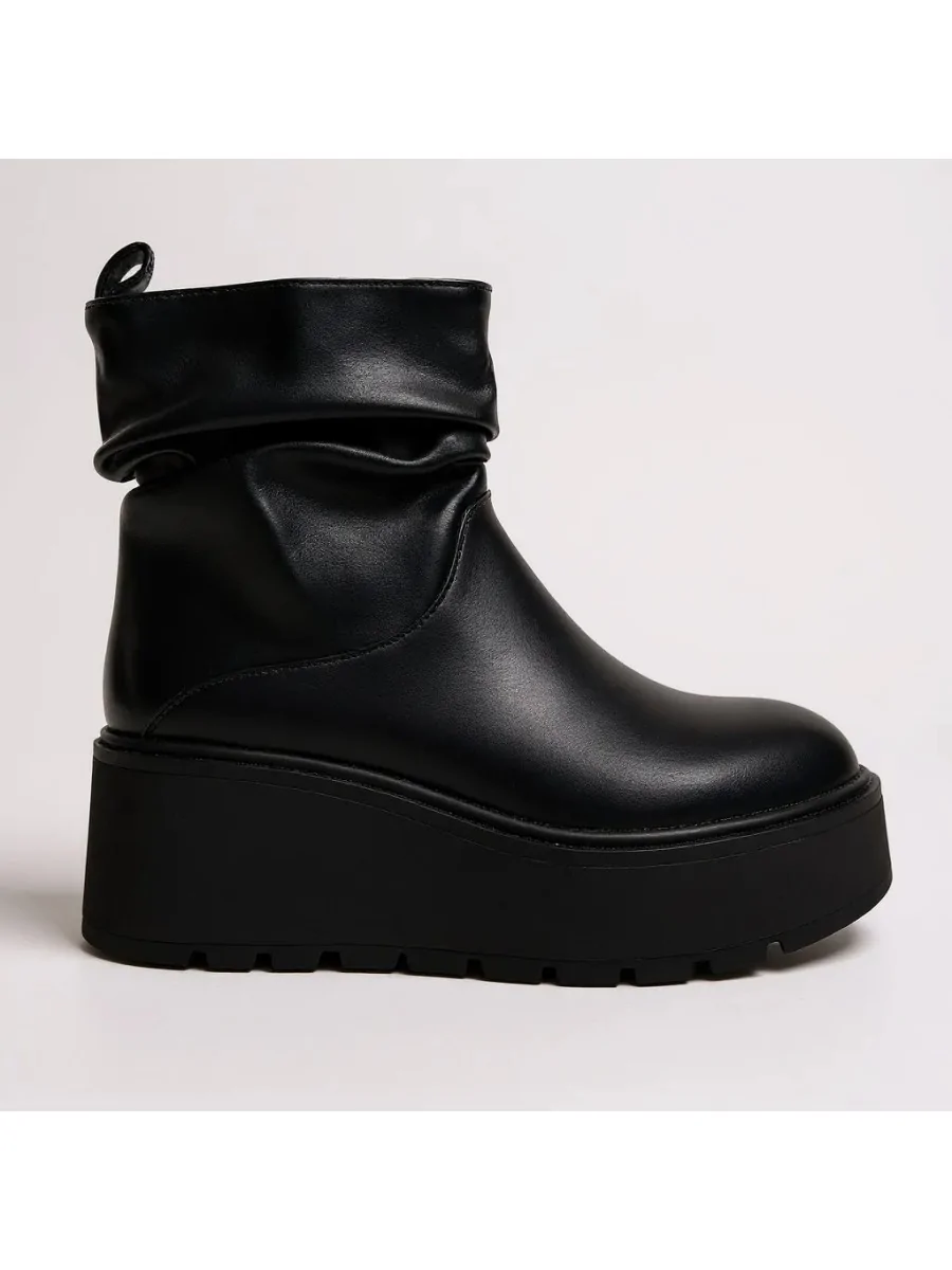 Botas con Plataforma Leno Noir