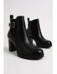 Botines de Tacon con Hebilla Prevalle Noir