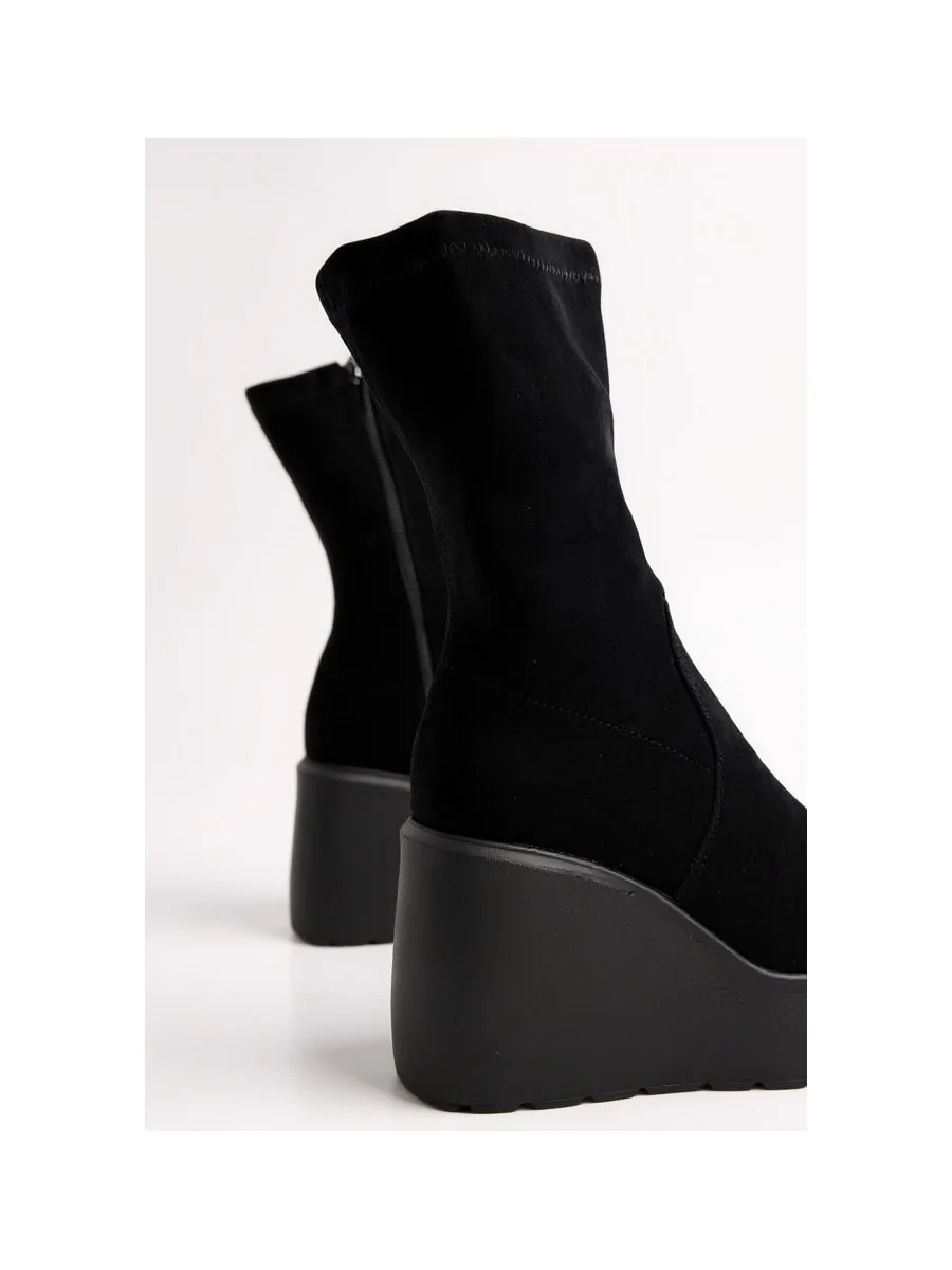 Botas con Plataforma Asuni Noir Ante