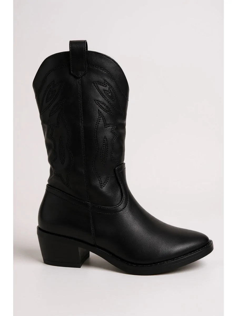 Botas Cowboy con Cremallera Piave Noir
